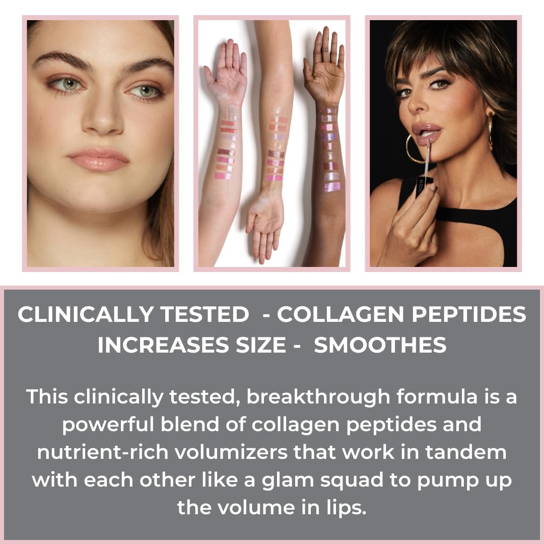 Rinna Beauty Lip Plumping Gloss Jet Setter logo on sleek tube