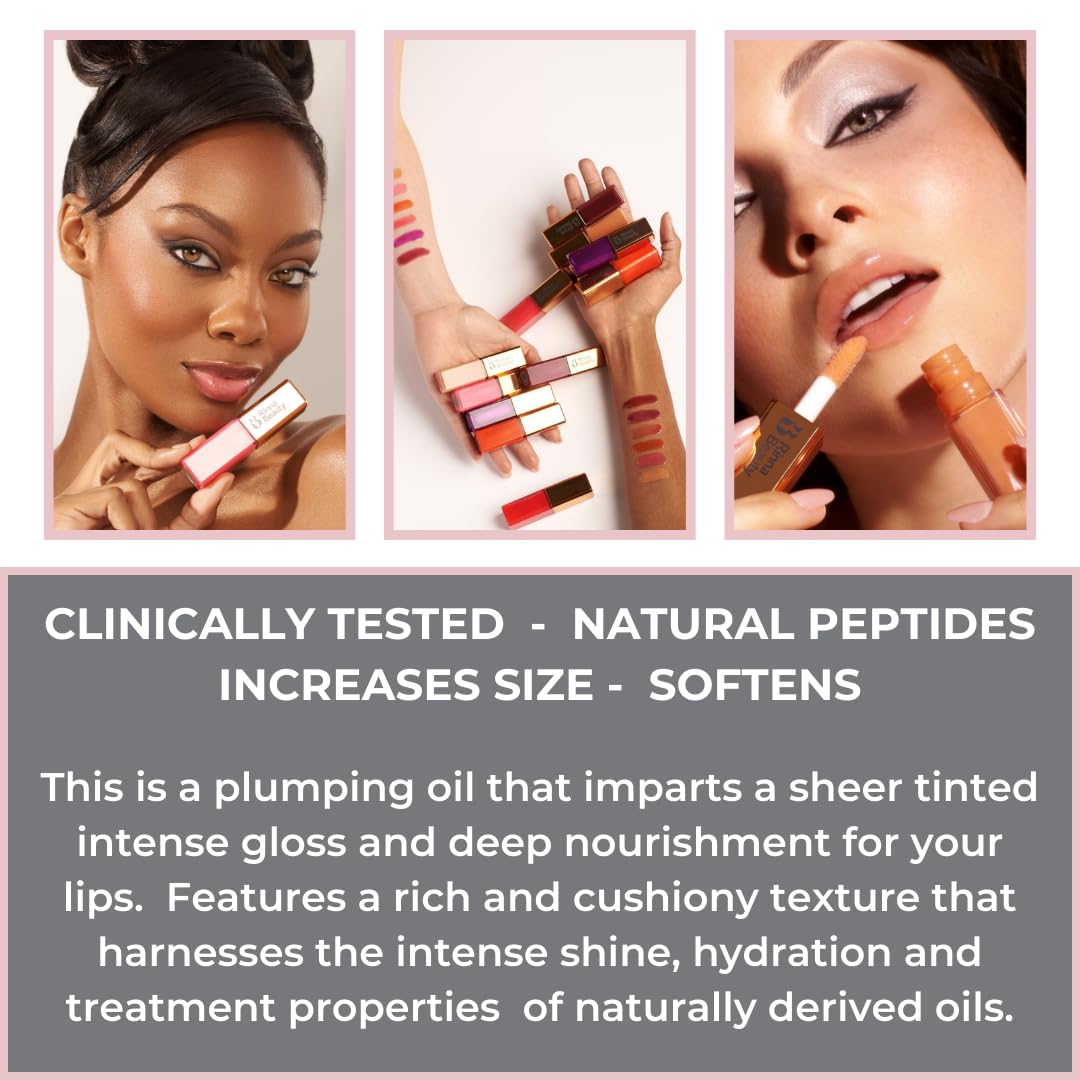 Cooling sensation as Rinna Beauty lip oil glides on.
