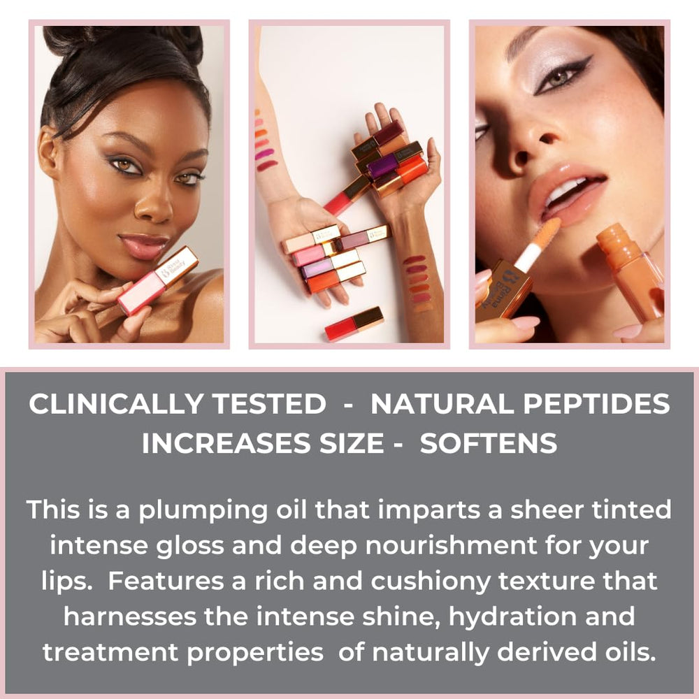 Cooling sensation as Rinna Beauty lip oil glides on.