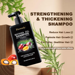 Rinready Batana Oil Rosemary Shampoo ingredients close-up shows natural essentials for scalp nourishment.