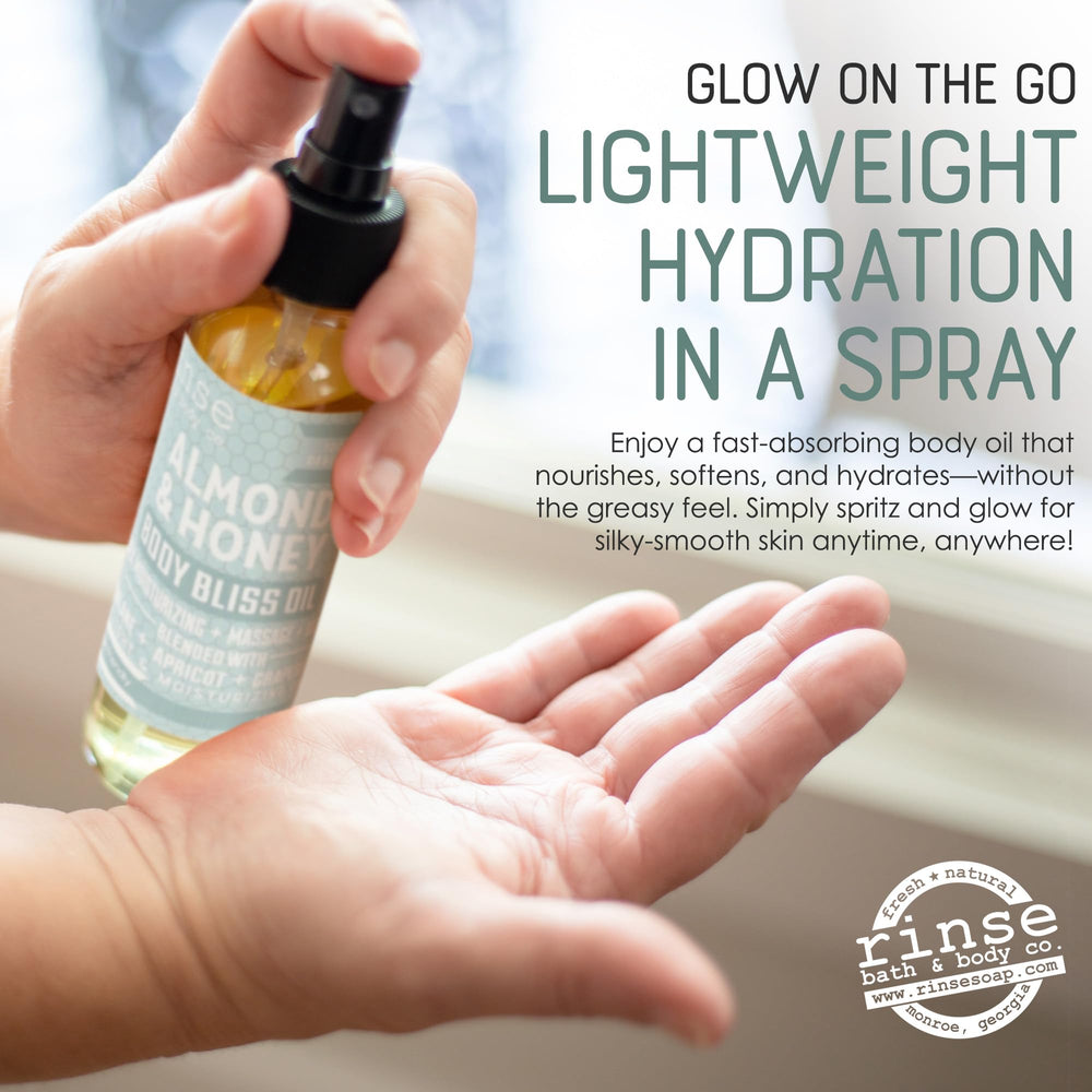 Rinse Almond & Honey spray's scent enhances your natural aroma