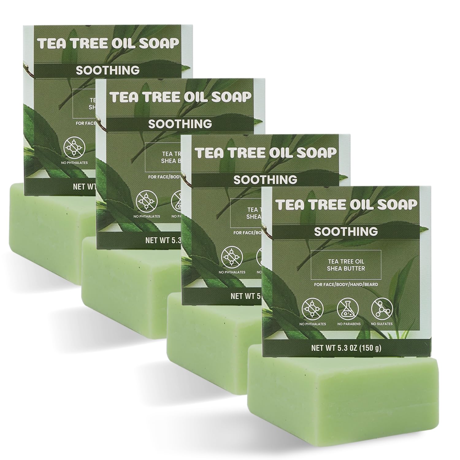 Rinse & Robust tea tree soap bar face cleansing for refreshed skin
