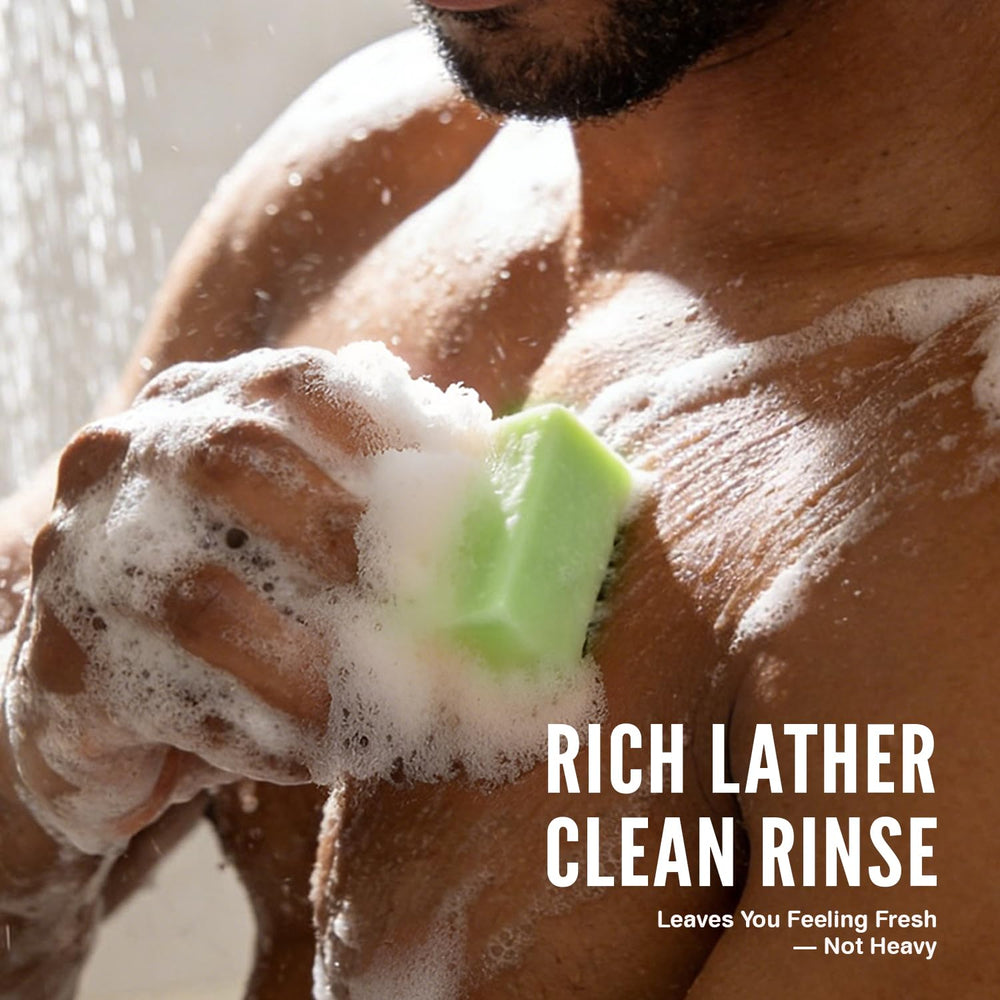 Rinse & Robust tea tree soap bar natural formula with no harsh chemicals