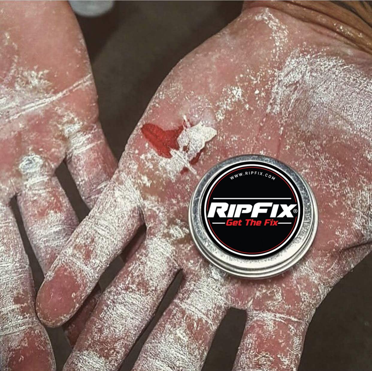 RipFix travel tin ready for gym sessions on the go.