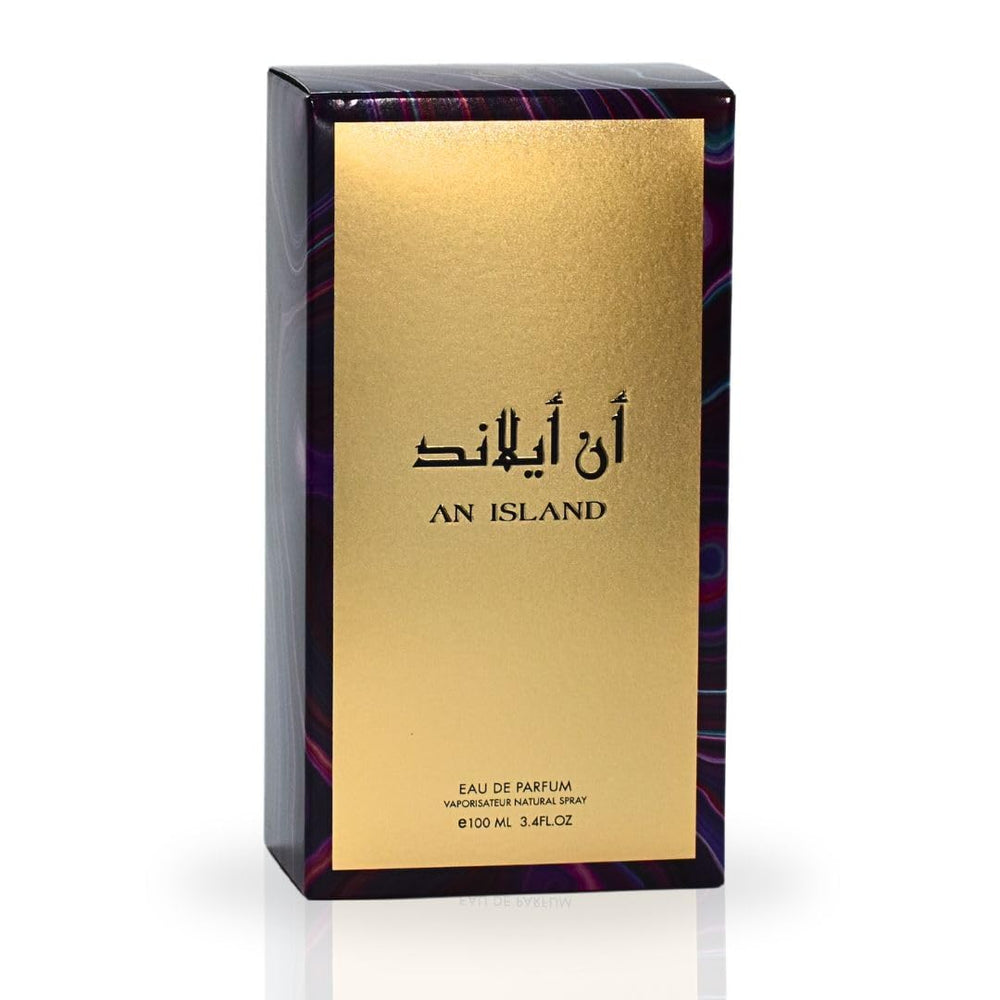 RISALA An Island EDP bottle focuses on Turkish Rose and Praline heart notes