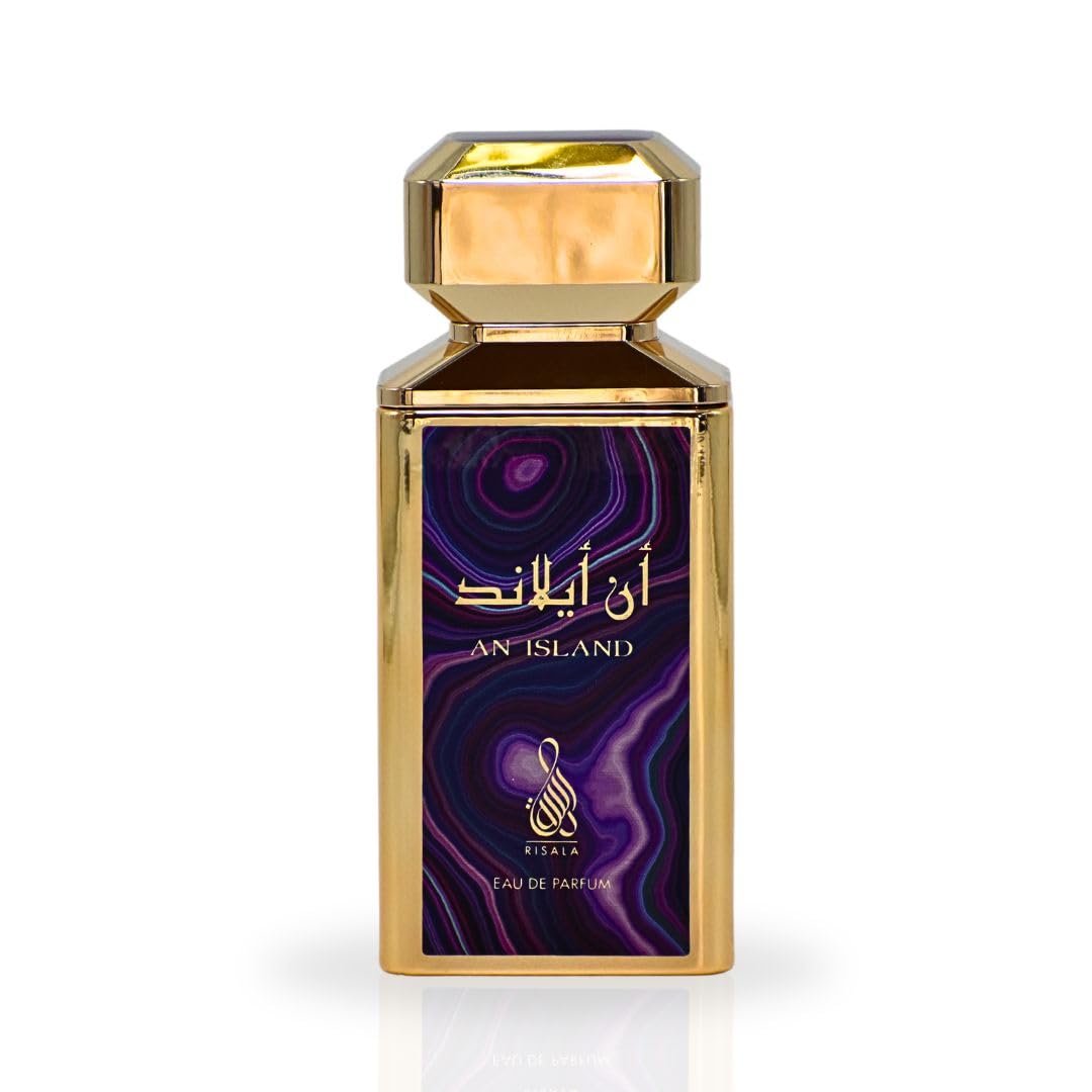 RISALA An Island EDP bottle side view highlighting elegant design