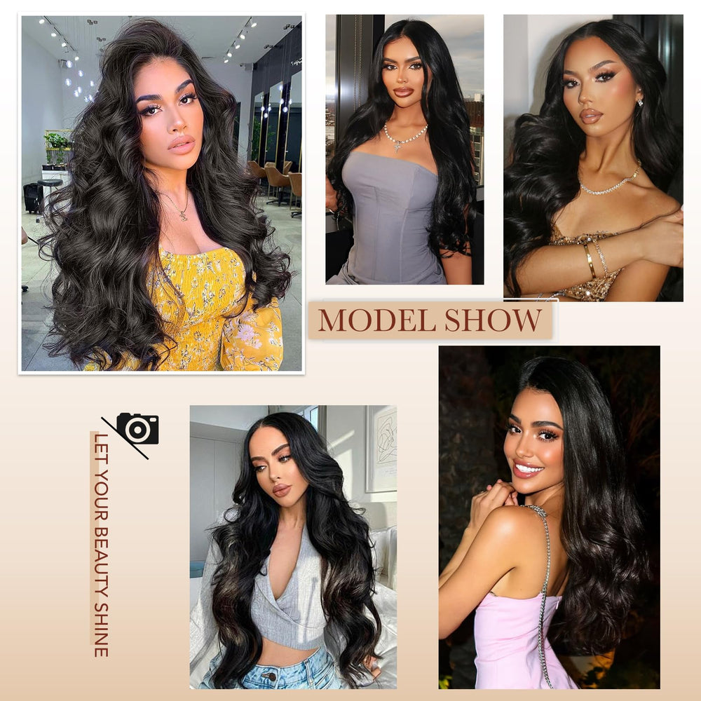 RISBERT body wave wig ready for heat styling for versatile looks.