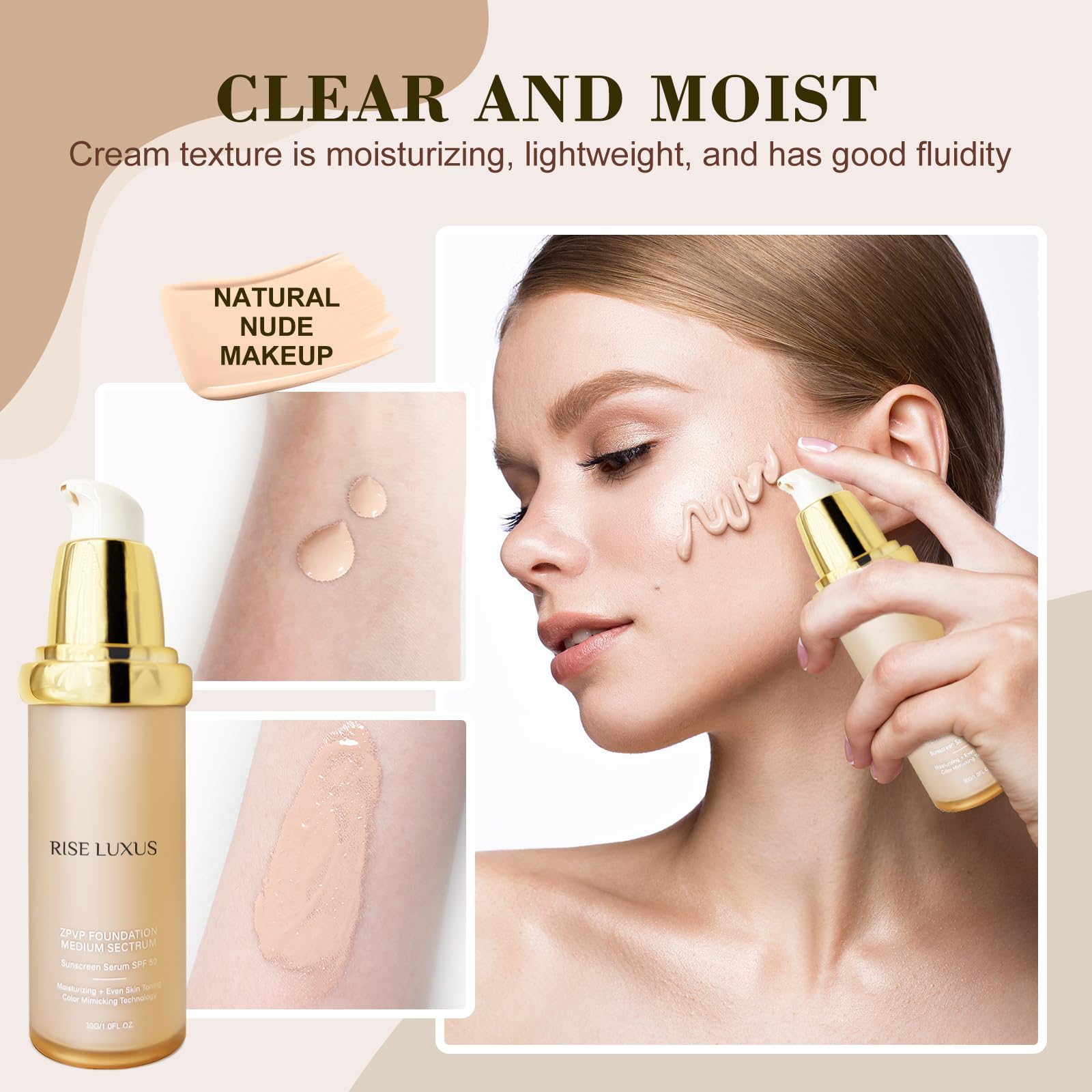 Rise Luxus Ultrablend 4in1 foundation shade matching for neutral skin tones.