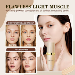 Rise Luxus Ultrablend 4in1 foundation waterproof formula resists sweat and humidity.