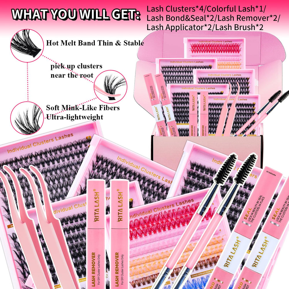 RITALASH colorful lashes add a pop of color to natural looks