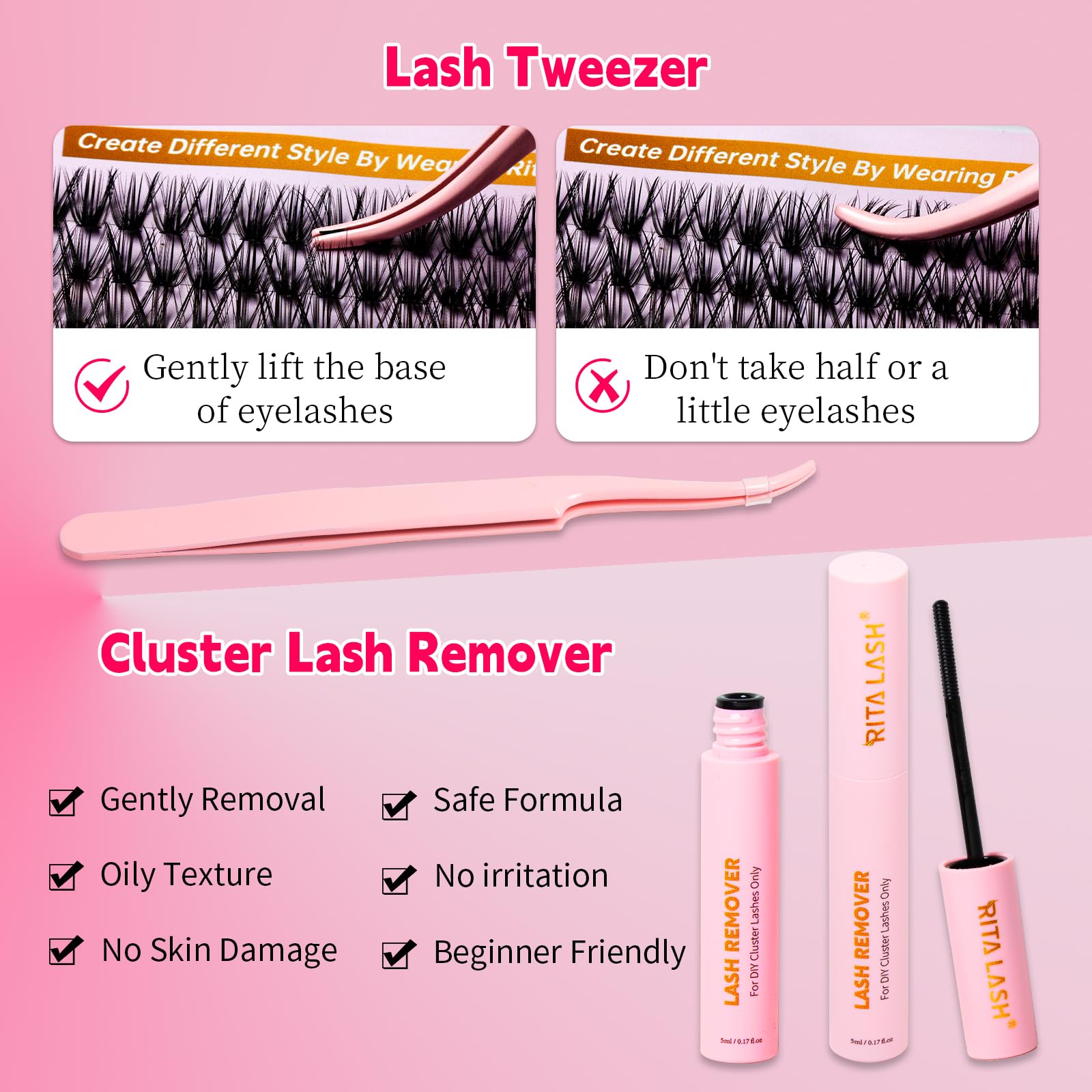 Ritalash 8-16mm cluster lengths enabling versatile styles from natural to dramatic