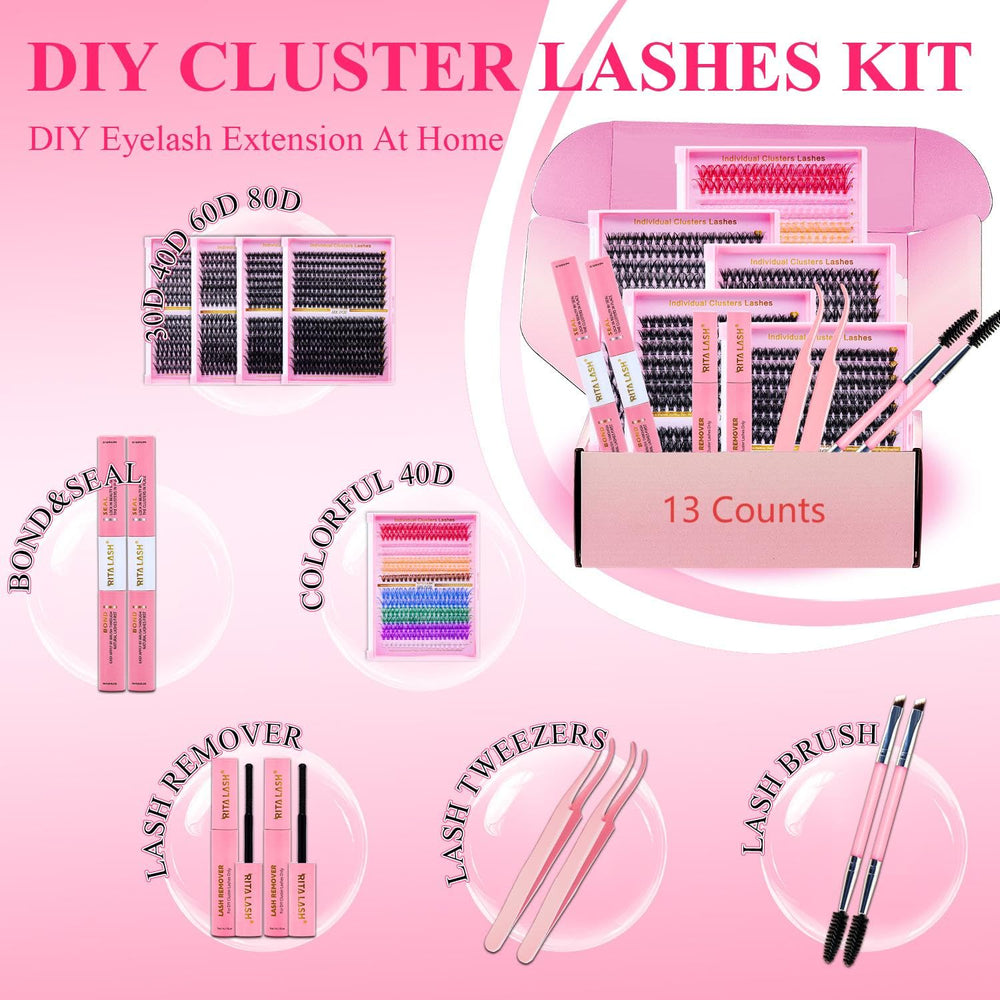 RITALASH lash bond and seal provide long-lasting hold for clusters