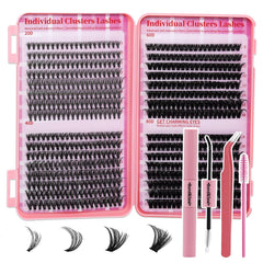RITALASH lash clusters kit four-styles tray showing natural volume potential for daily wear