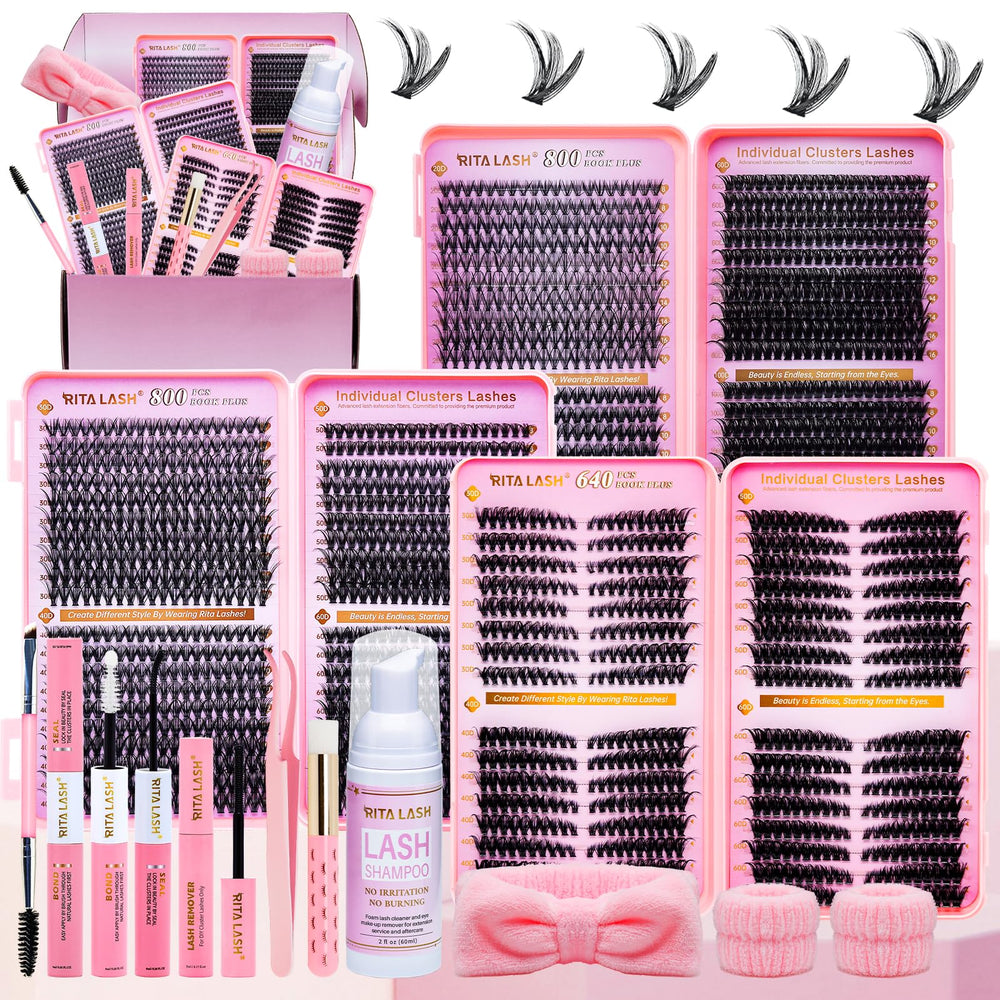 RITALASH Lash Clusters Kit cat eye lashes—three boxes provide versatile looks and fullness.