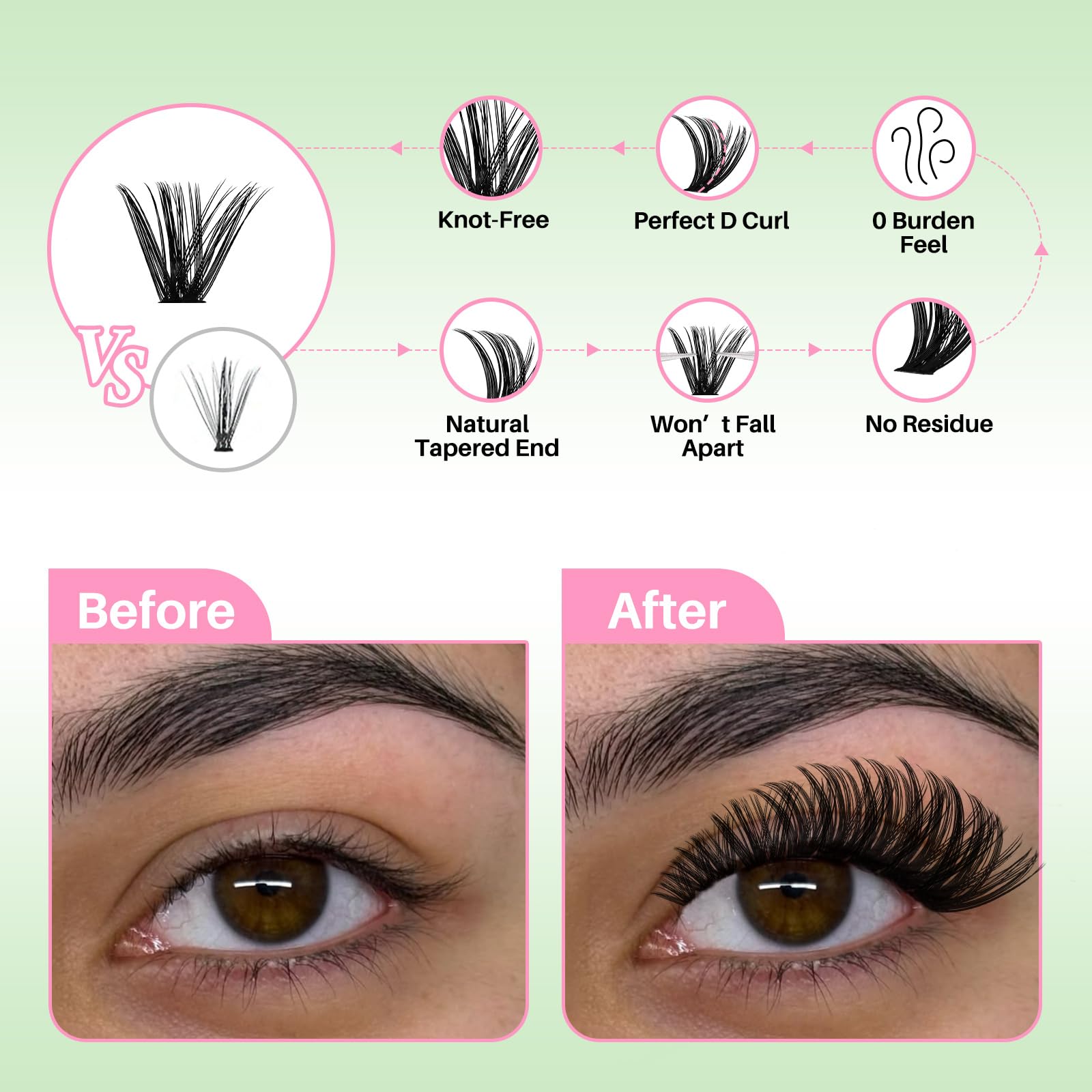 Ritalash lash kit in use demonstrates application technique
