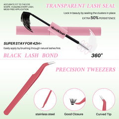 RITALASH stainless steel lash tweezers ensure precise placement with a firm grip