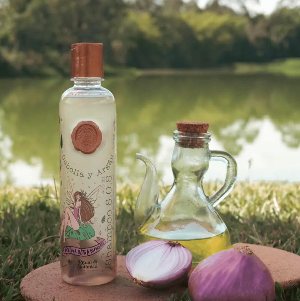 Ritual Botanico argan oil droplets highlight nourishment for hair without weighing down