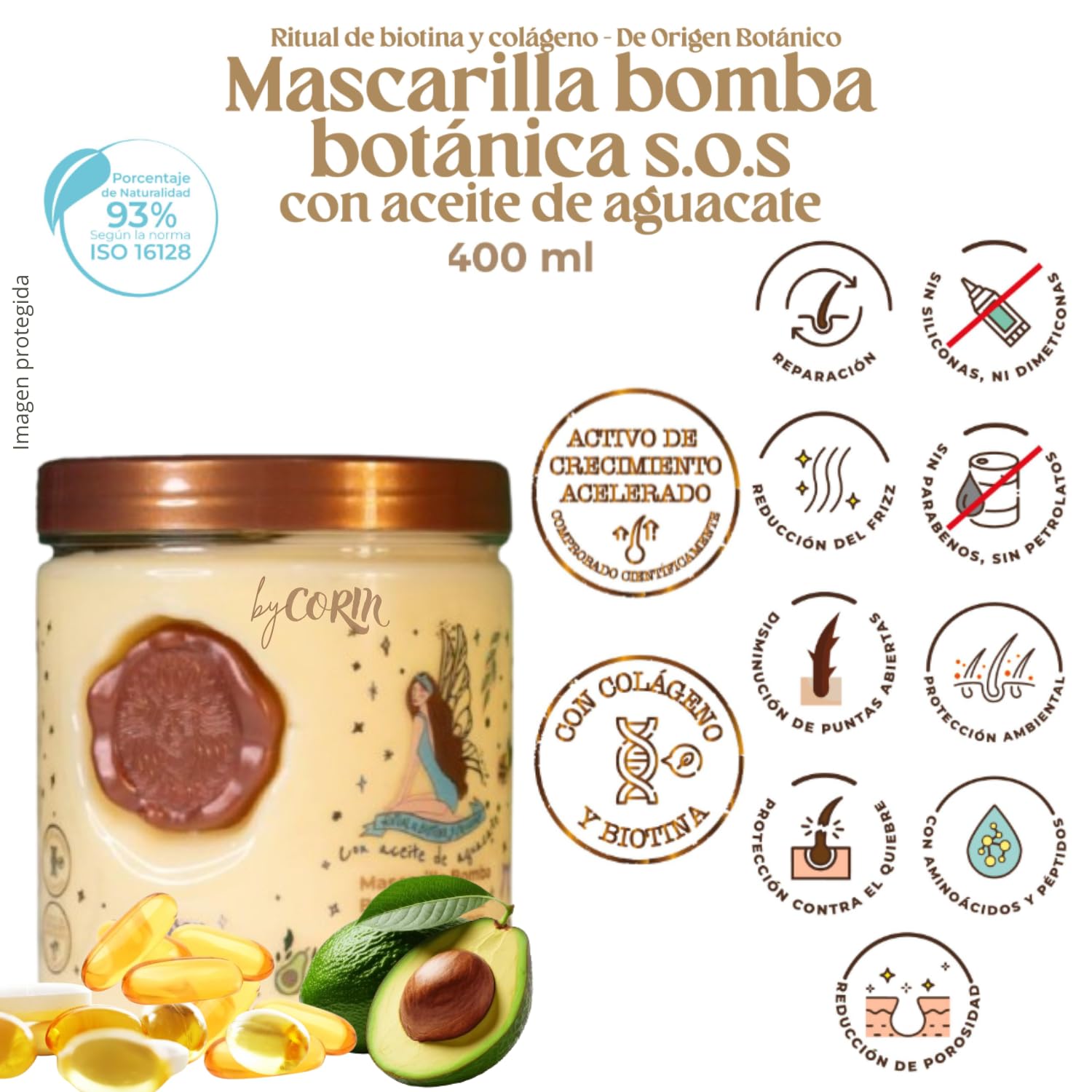 Ritual Botanico Botanical SOS Hair Mask bottle with collagen and biotin for nourishment.