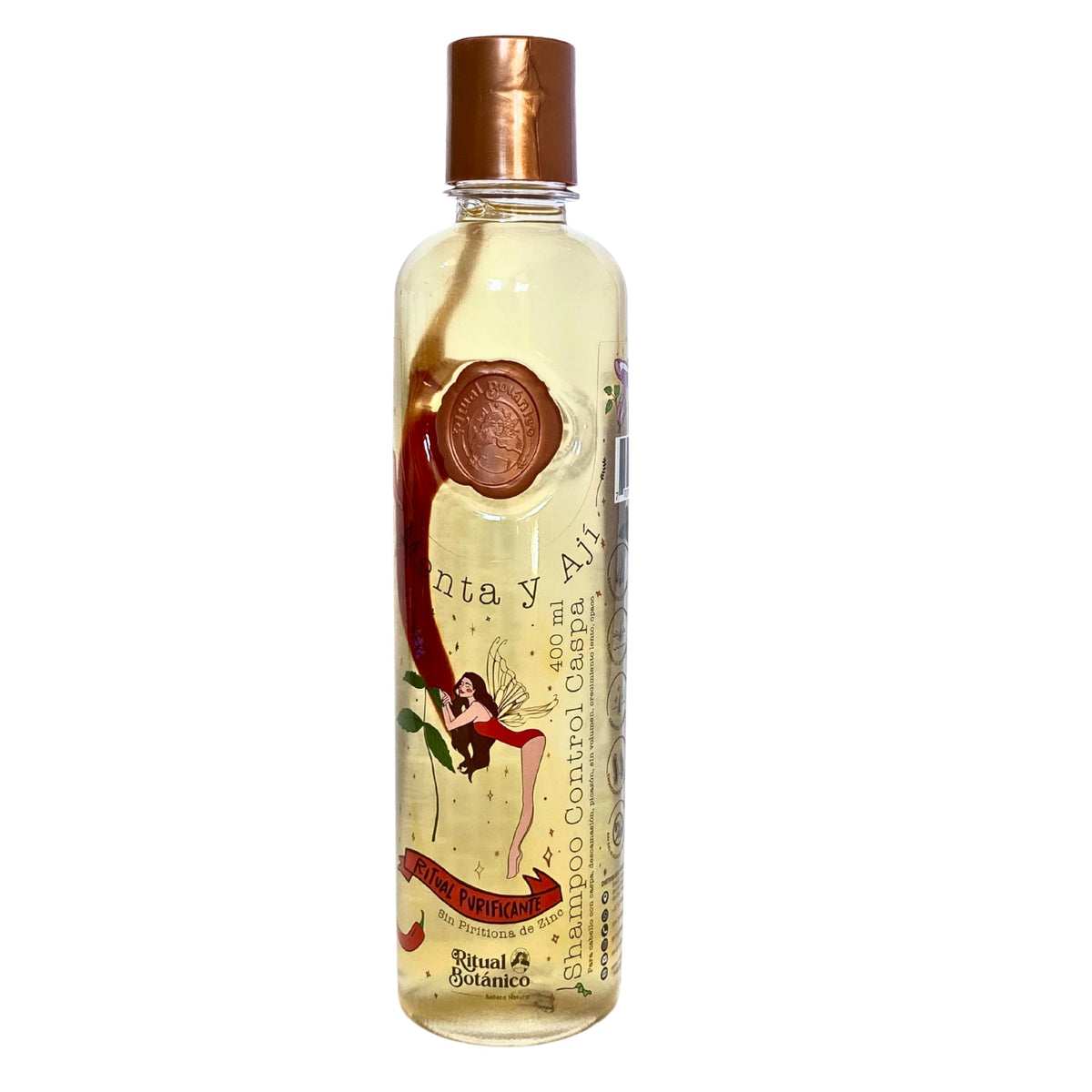 Ritual Botanico Dandruff Control bottle with mint and chili for scalp balance.