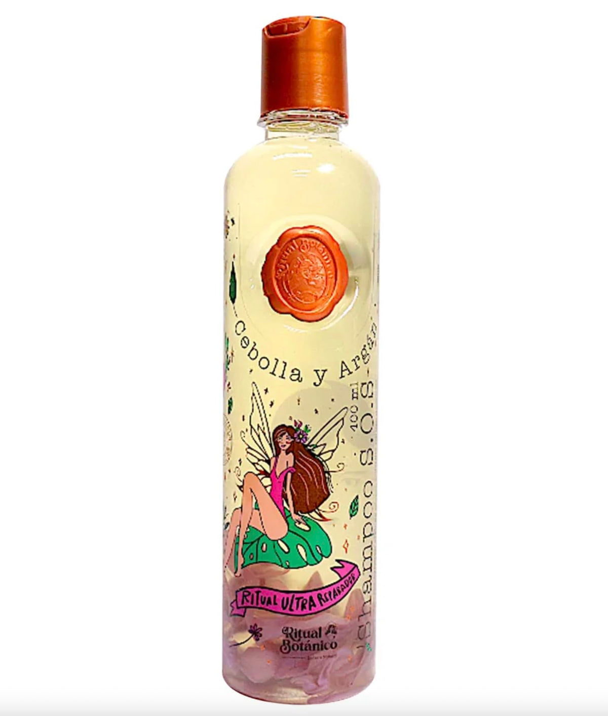 Ritual Botanico onion-argan shampoo bottle pour supports gentle cleansing for the scalp
