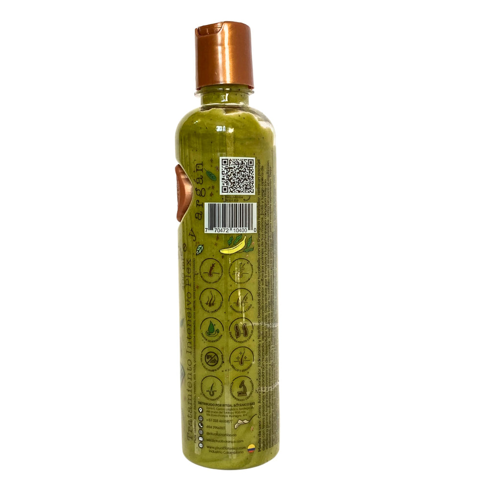 Ritual Botanico Plex ingredients: banana, avocado, argan for natural hydration.