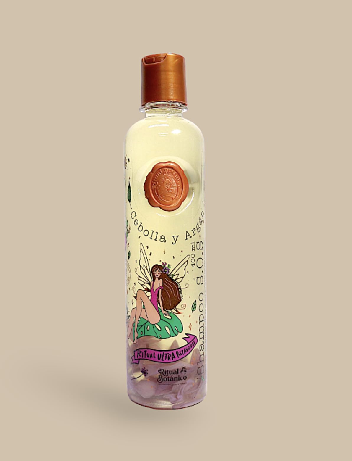 Ritual Botanico 400ml shampoo bottle label emphasizing sulfate-free formula