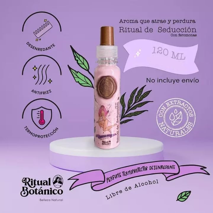 Ritual Botanico Thermoprotector bottle closeup highlighting alcohol-free formula.