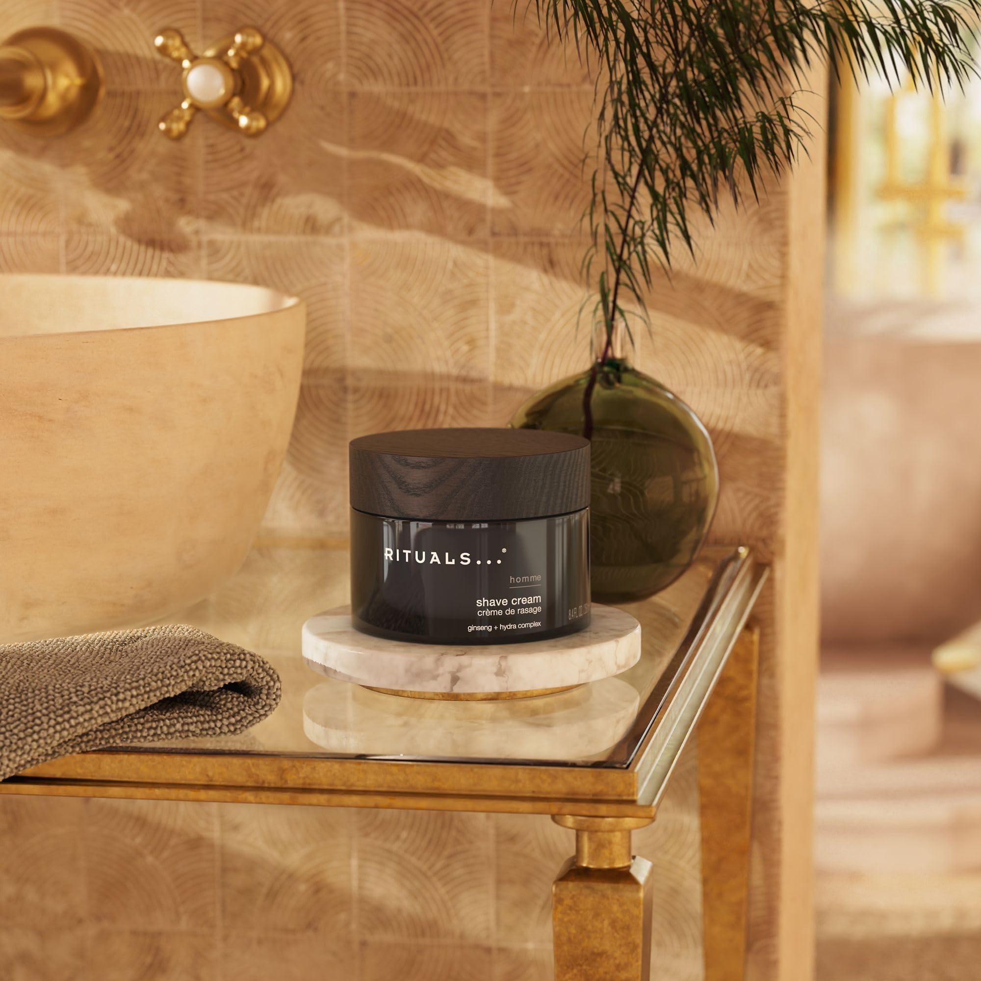 RITUALS Homme Shave Cream foam rich lather for effortless glide.