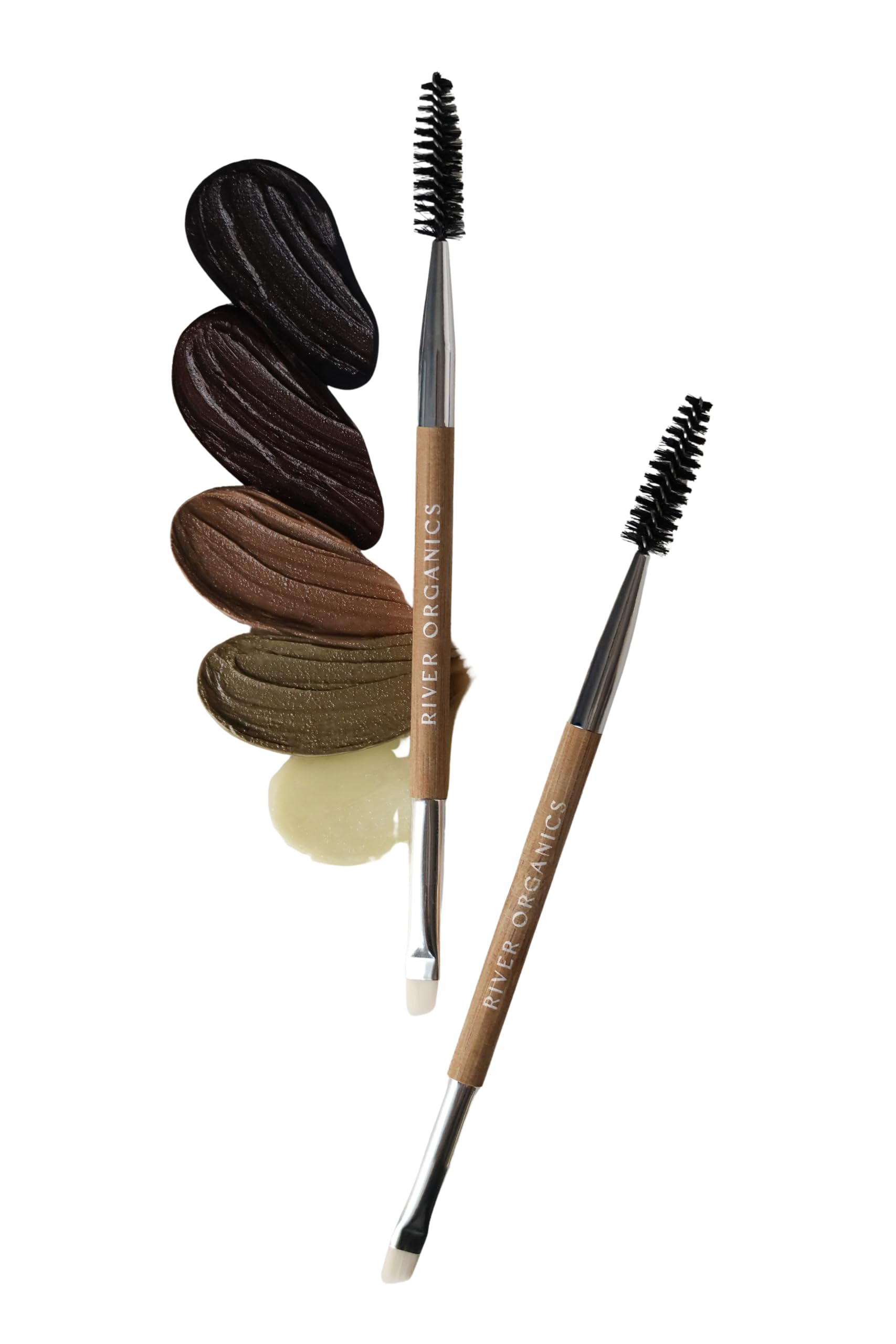 River Organics Chestnut Brow Wax delivers a soft, natural finish.