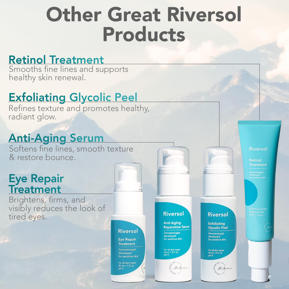 Riversol daily moisturizer in routine suggests lasting hydration and comfort.