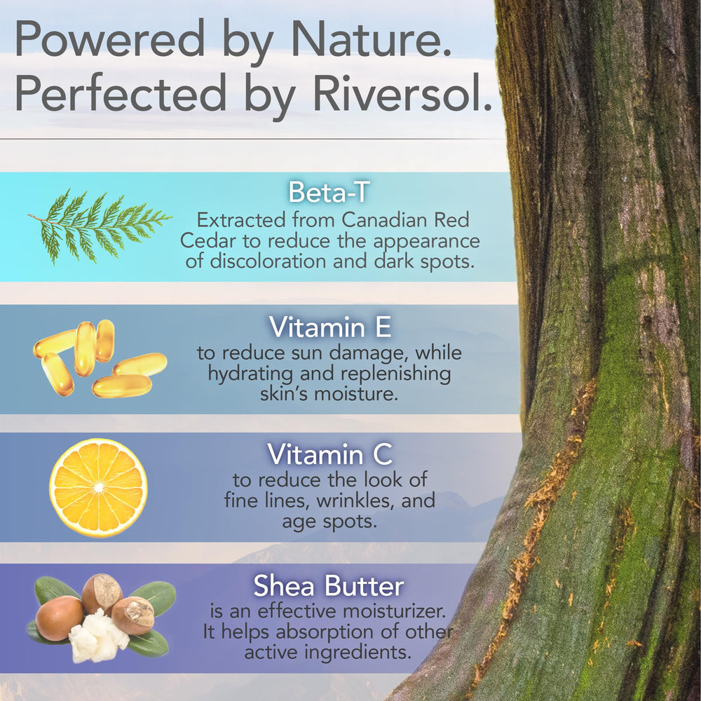 Riversol Daily Face Moisturizer texture swatch highlights creamy yet light formula.