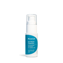 Riversol Peptide Eye Cream pack shot highlighting fragrance-free, gentle formula.