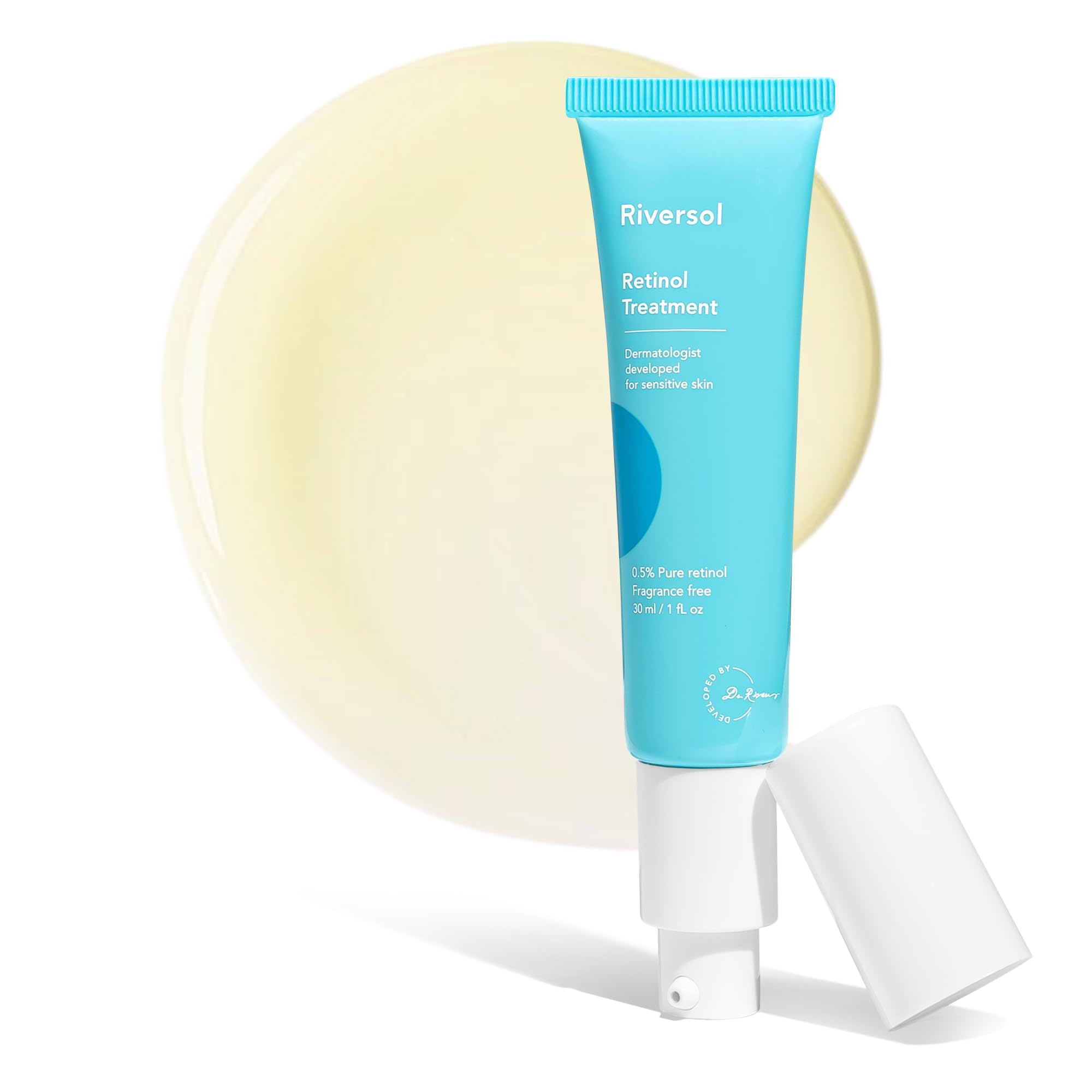 Riversol Retinol Night Cream jar shows premium packaging for nightly use