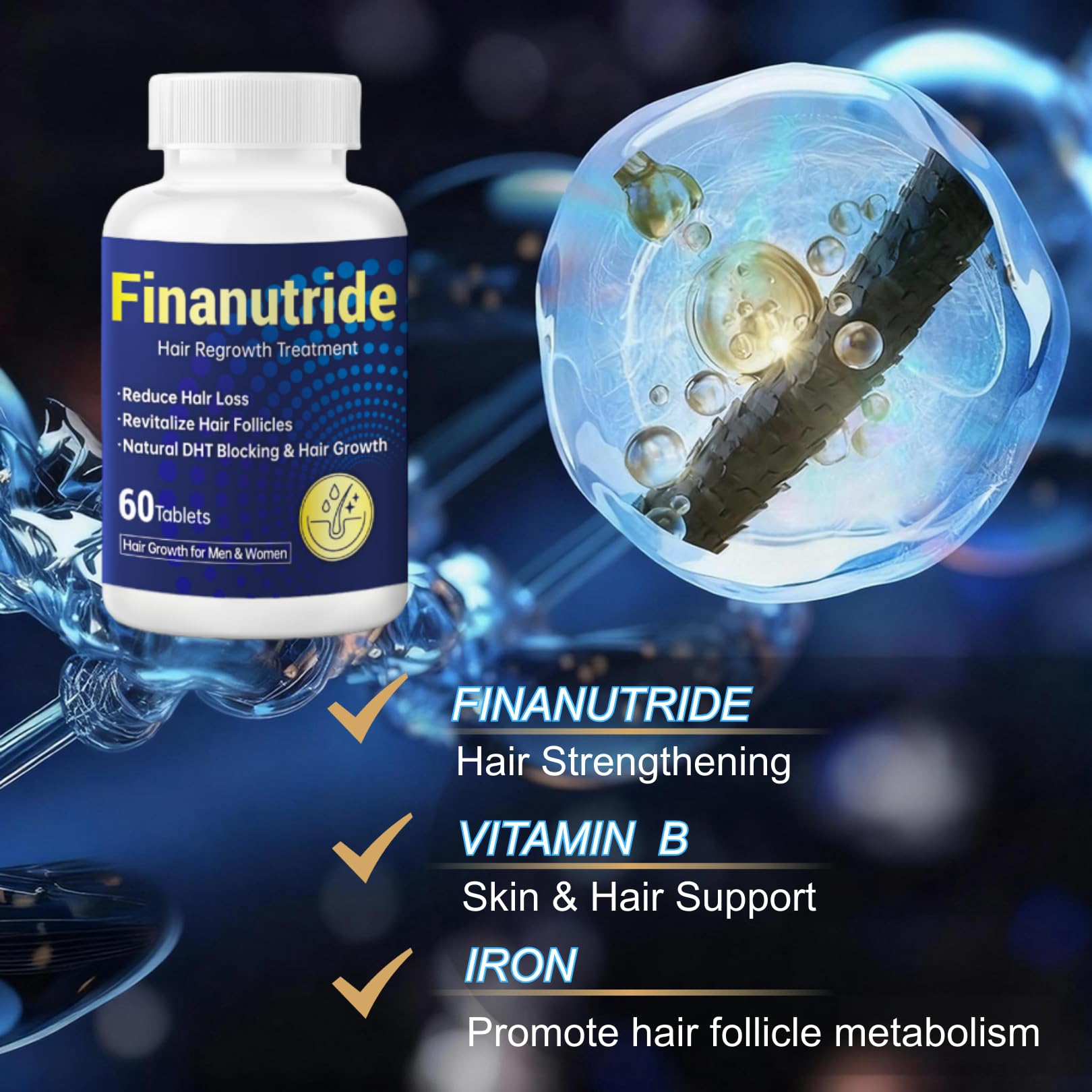 Fihnasteride bottle beside glass during morning routine for consistent use