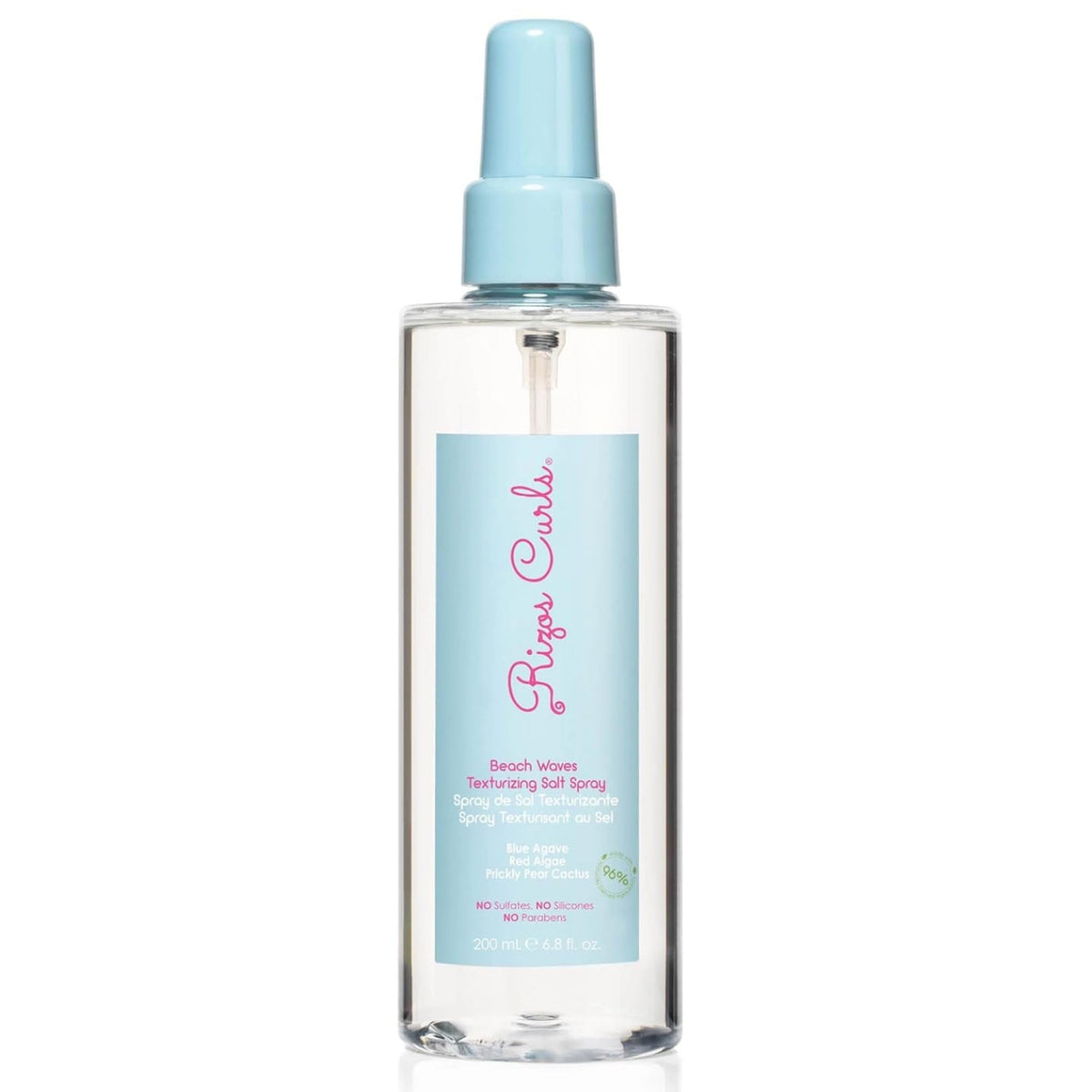 Rizos Curls Beach Waves Salt Spray bottle for effortless texture.