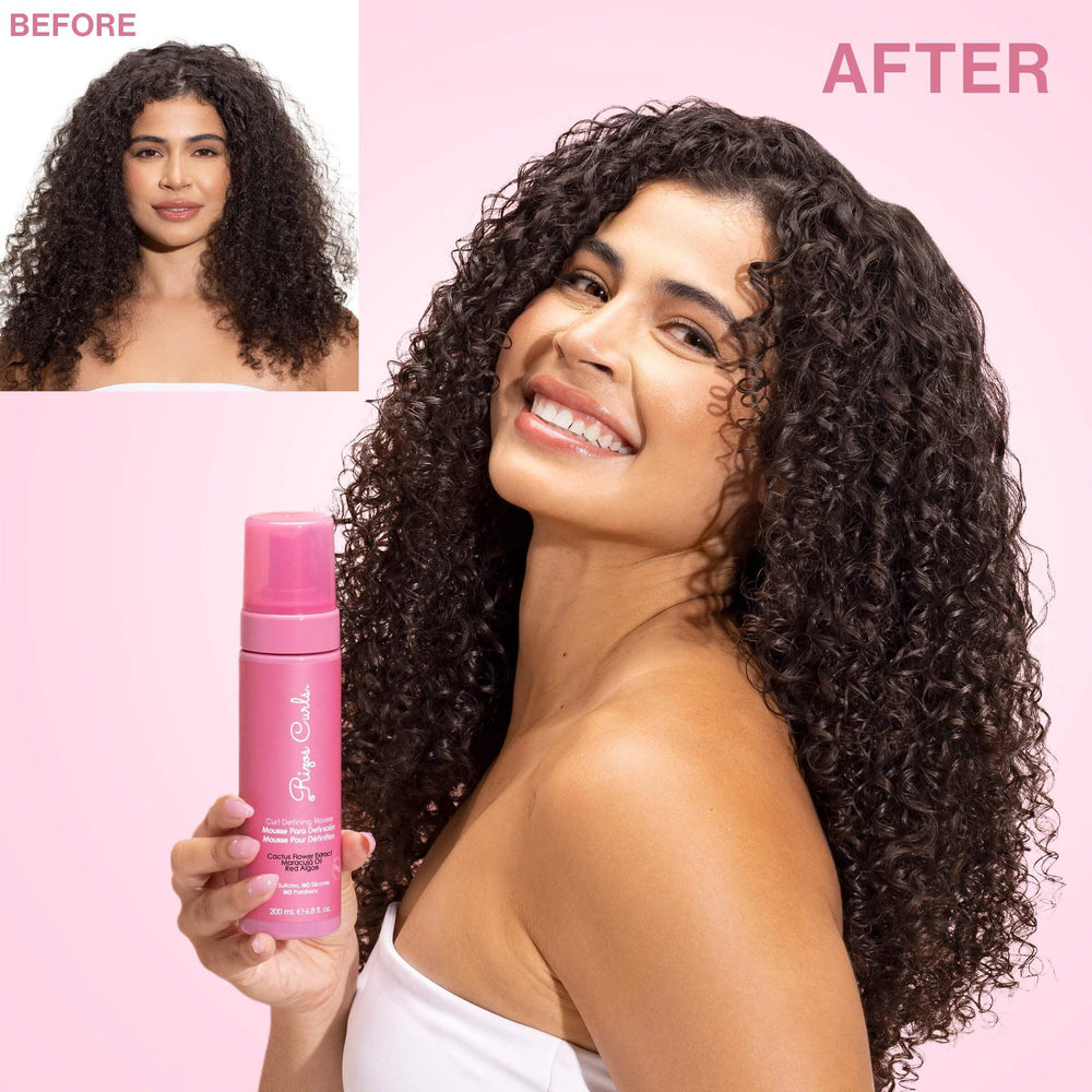 Even distribution during diffuse application of Rizos Curls mousse