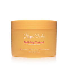 Rizos Curls Defining Custard bottle pour for long-lasting frizz control and shine