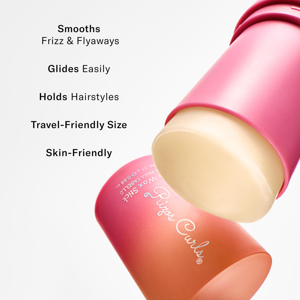 Rizos Curls Hair Wax Stick compact for on-the-go nutrition and styling.