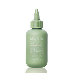 Rizos Curls lengthening serum bottle promotes scalp health and potential longer hair.