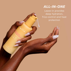 Rizos Curls Multivitamin Leave-In bottle pump for easy, even product distribution.