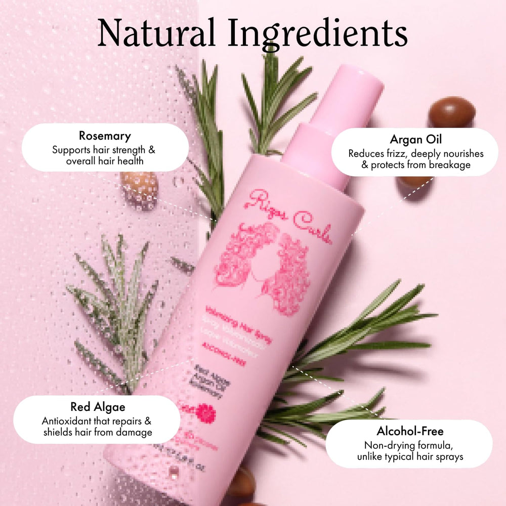 Rizos Curls Red Algae nourishes curls for bounce without stiffness.