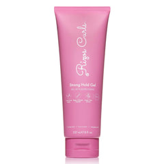Rizos Curls Strong Hold Gel bottle front showing long lasting hold without stiffness