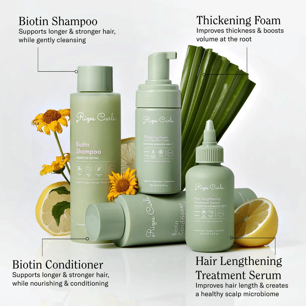 Rizos Curls Thickening Cream tube ready for fuller, thicker-looking hair results.