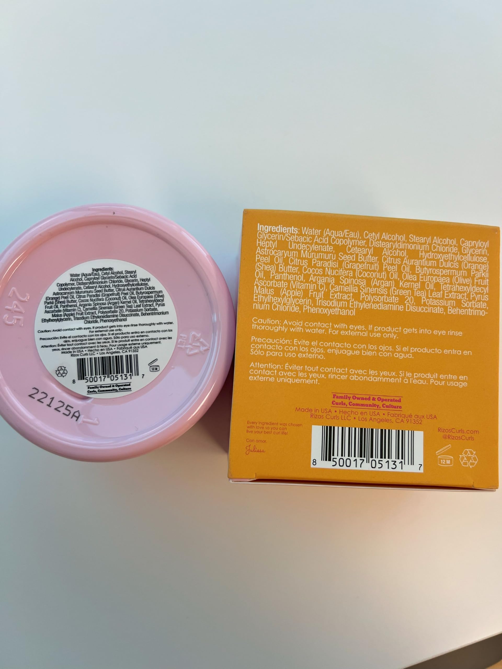 Frizz-control effect shown by smoother hair after Rizos Curls mask