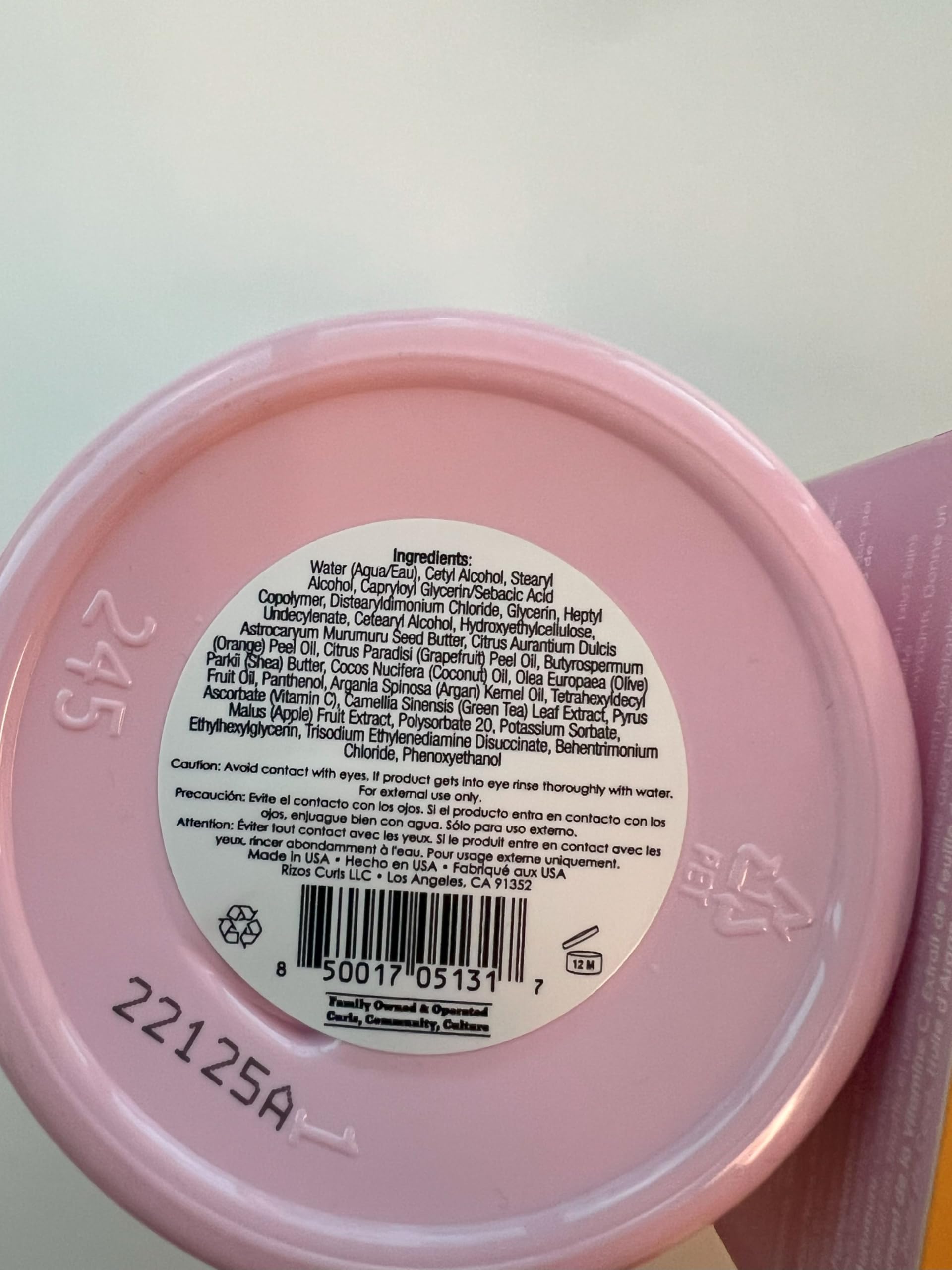 Murumuru butter component of Rizos Curls mask adds slip and moisture
