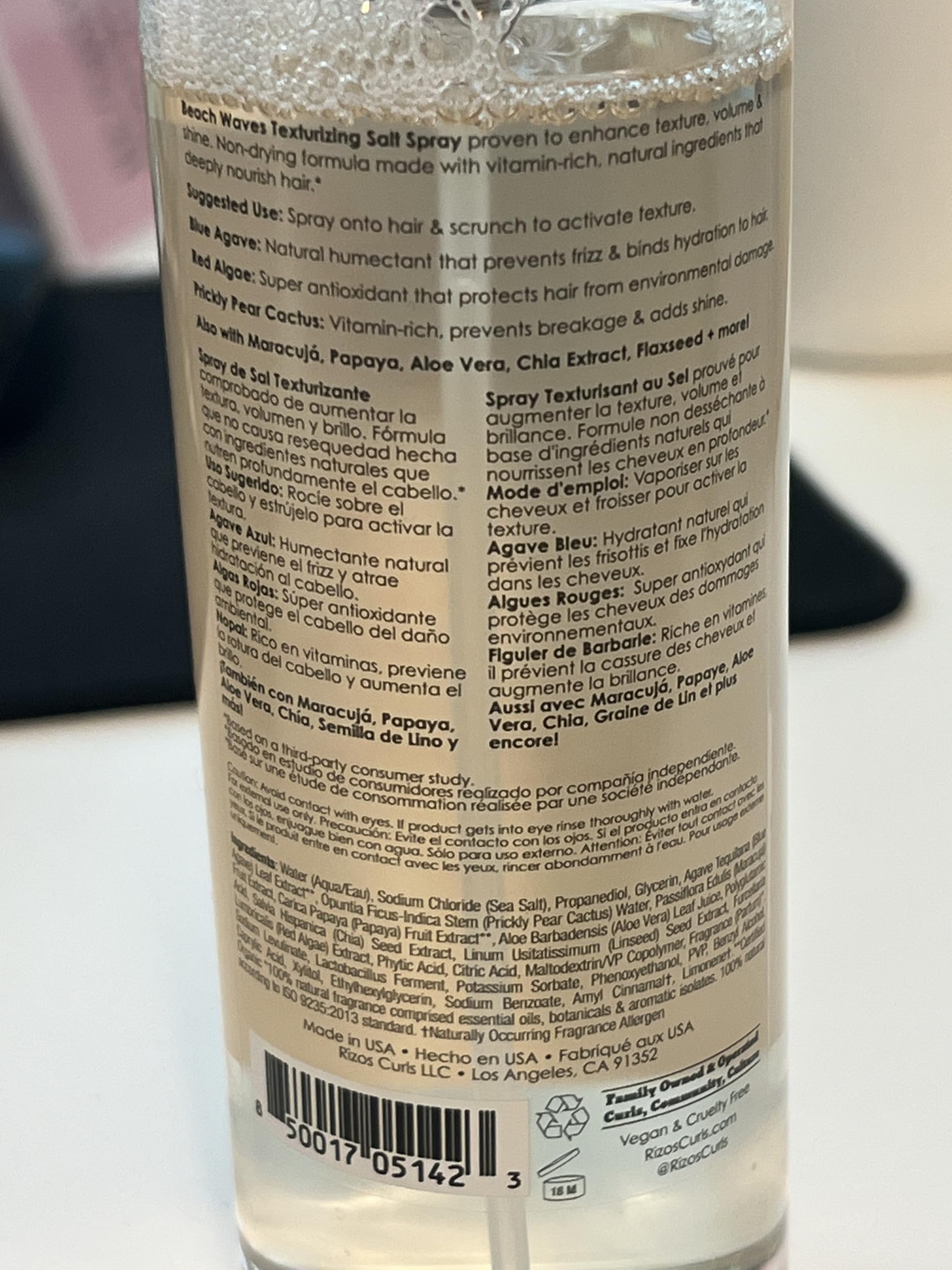 Rizos Curls Volume-boost formula adds body without weighing down.