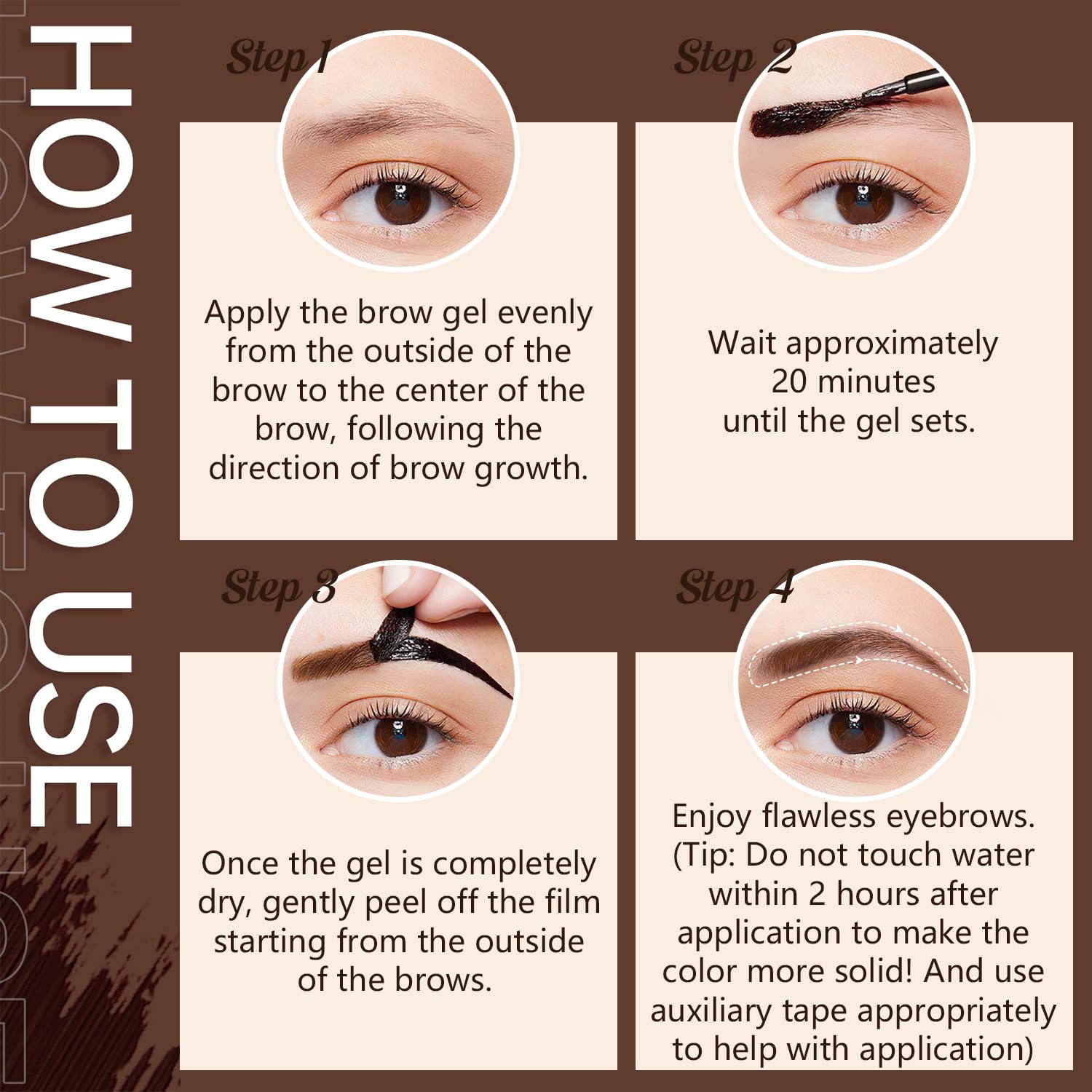 Rliolouo QICIY brow dye suited for all skin tones for balanced looks.