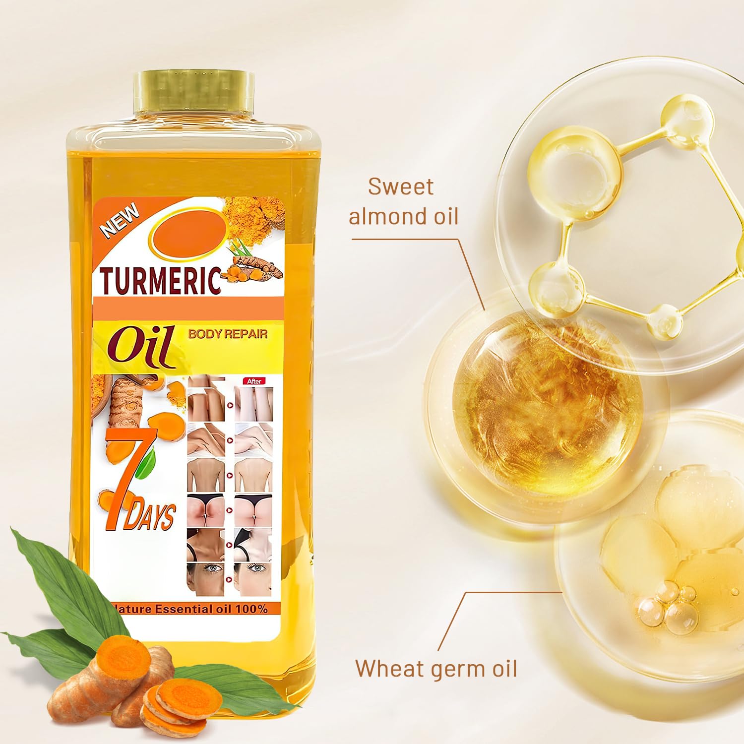 Rliolouo Soft 7 turmeric oil packaging for easy daily use