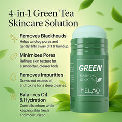 RLXSH Green Tea Mask Stick treats the T-zone for balanced skin.