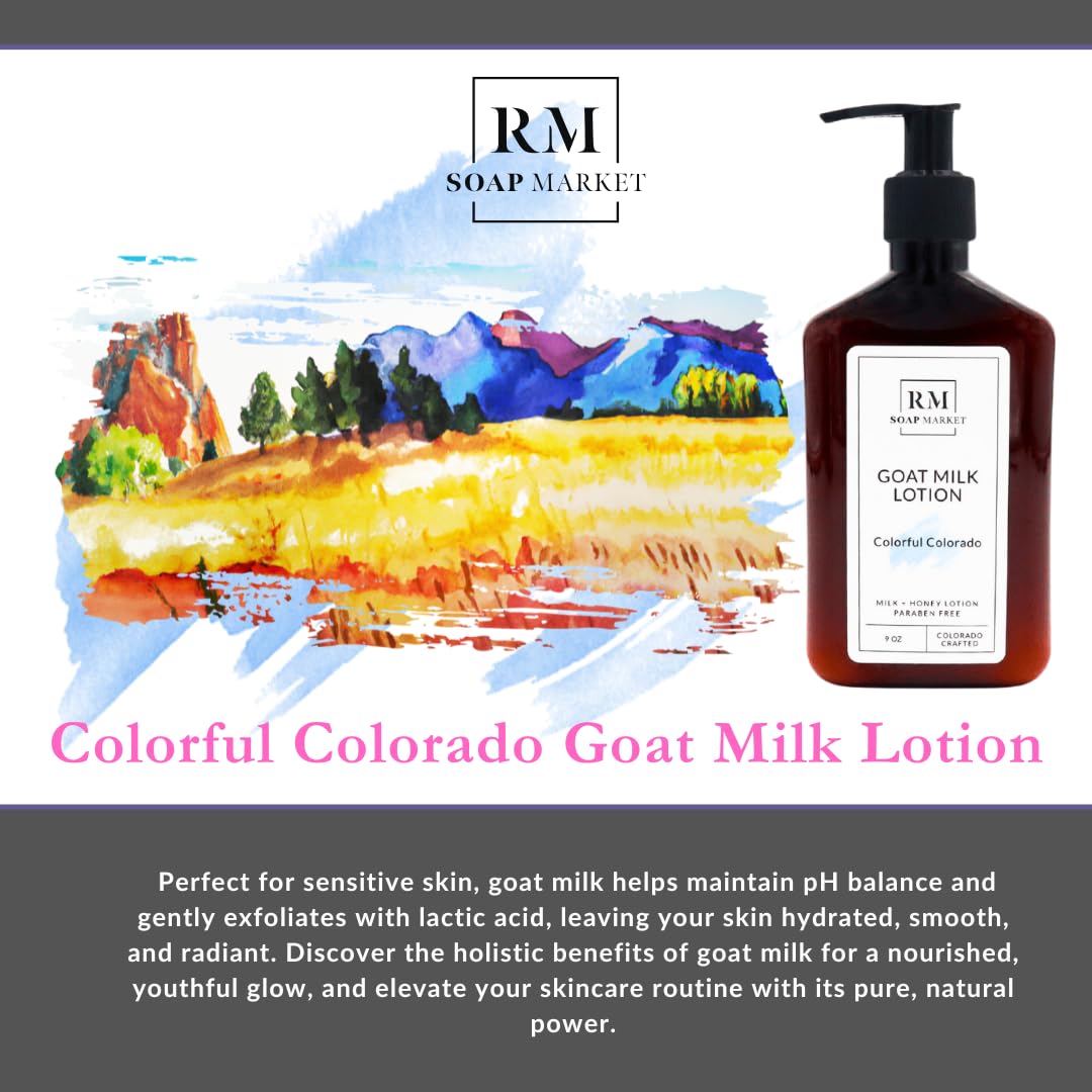 RM Soap Market Goat Milk Lotion with shea butter for soft, nourished skin